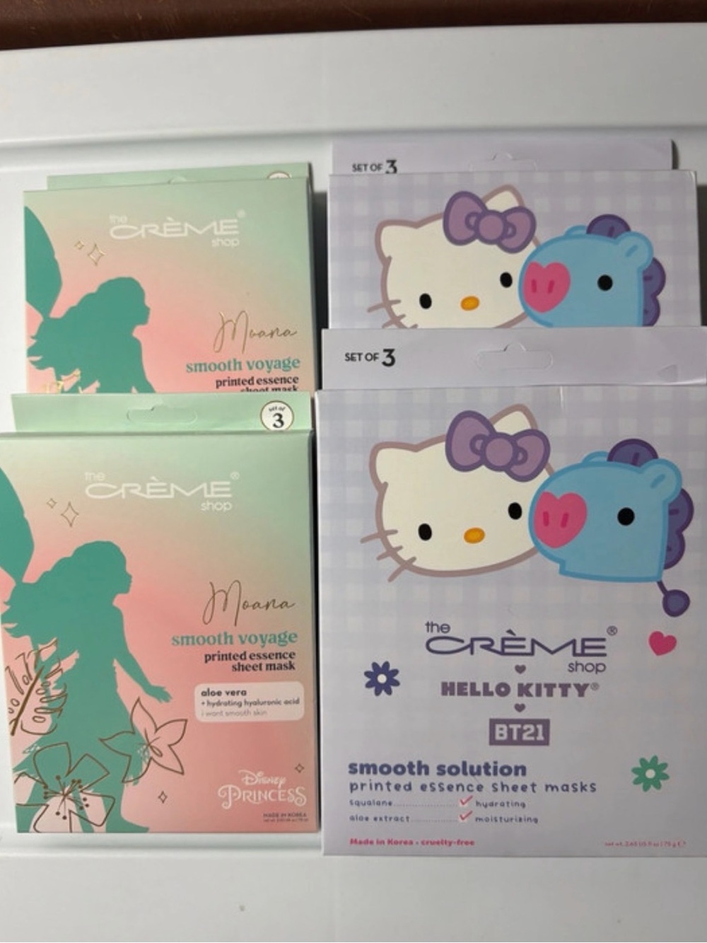 The Crème Shop Hello Kitty BT21 Smooth Solution Sheet Mask — Purple